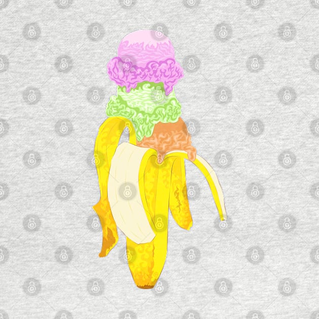 Ice Cream Banana by VectorInk